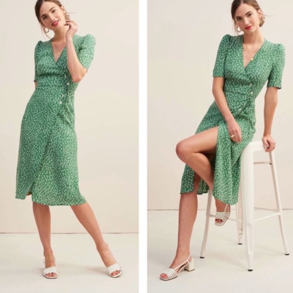 Rouje Gabin Dress Green Print